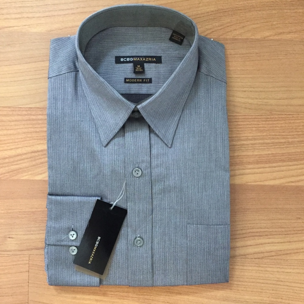 BCBGMAXAZARIA grey dress shirt
